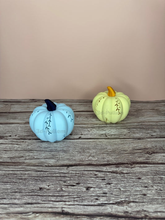 Kürbis Dekoration mit Ranken – beleuchtbarer 3d-Druck für den Herbst und Halloween - tolle Geschenkidee