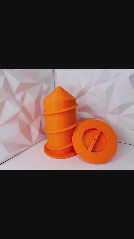 3d-gedruckter Beachsafe, Orange