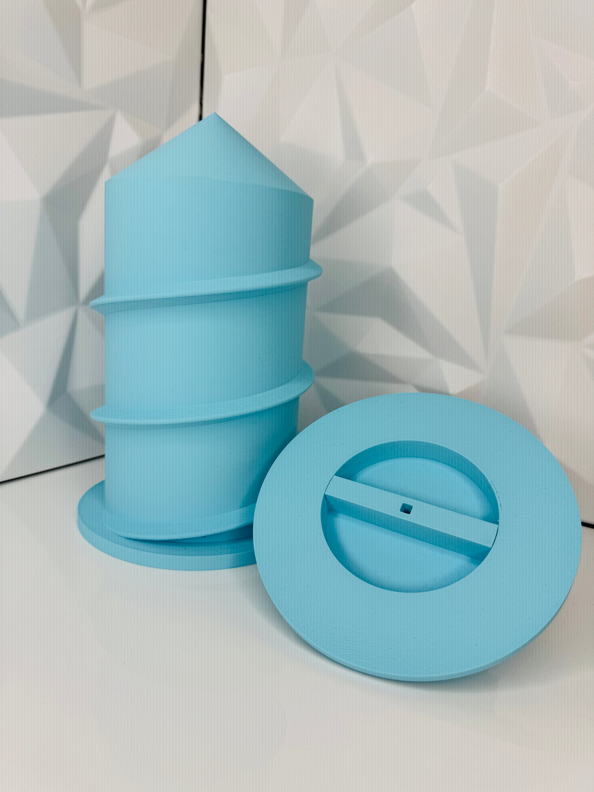 3d-gedruckter Beachsafe, Hellblau