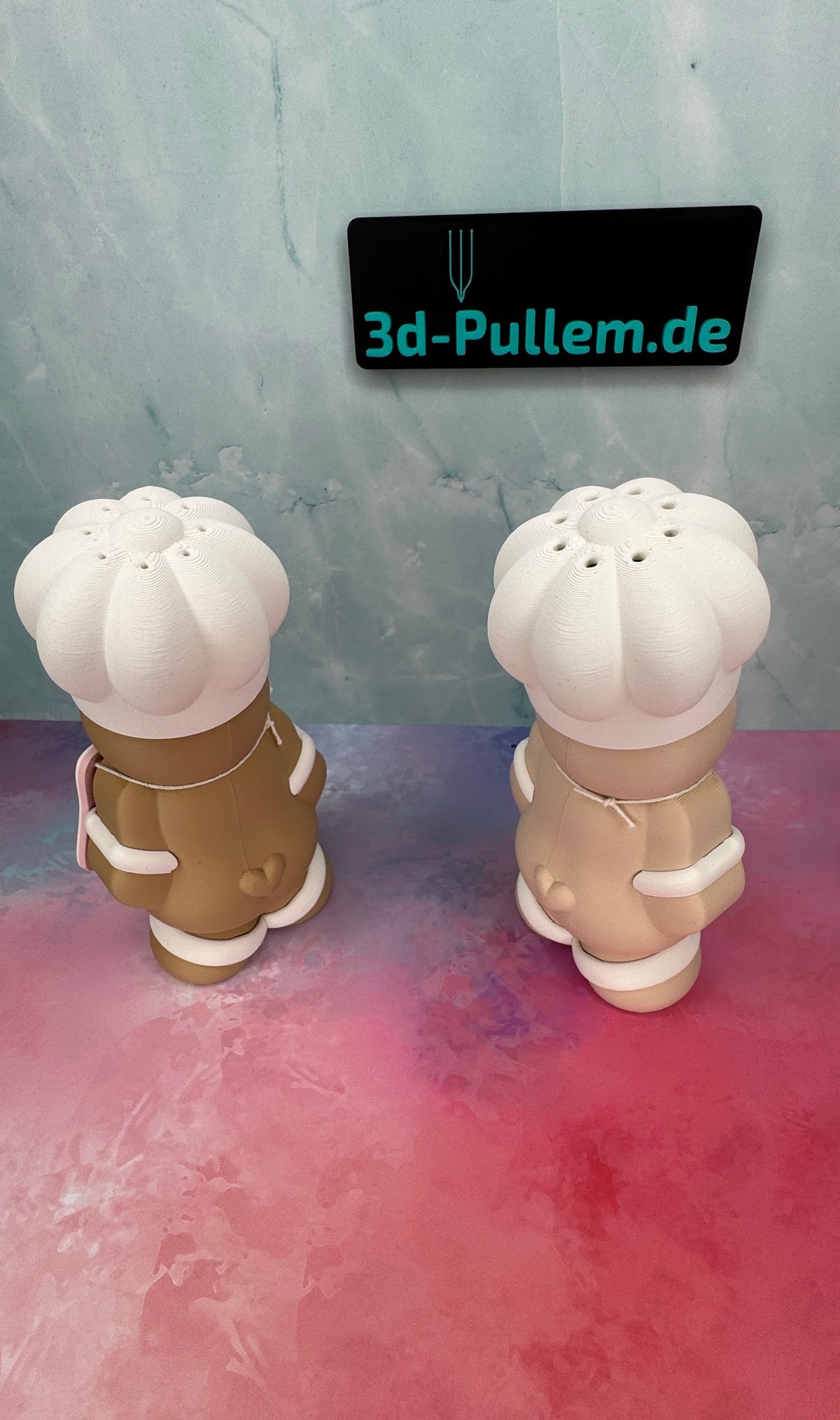 Lebkuchen Streuer im Set Salz & Pfeffer oder Zimt & Zucker - Süße 3d-gedruckte Geschenkidee für die Küche