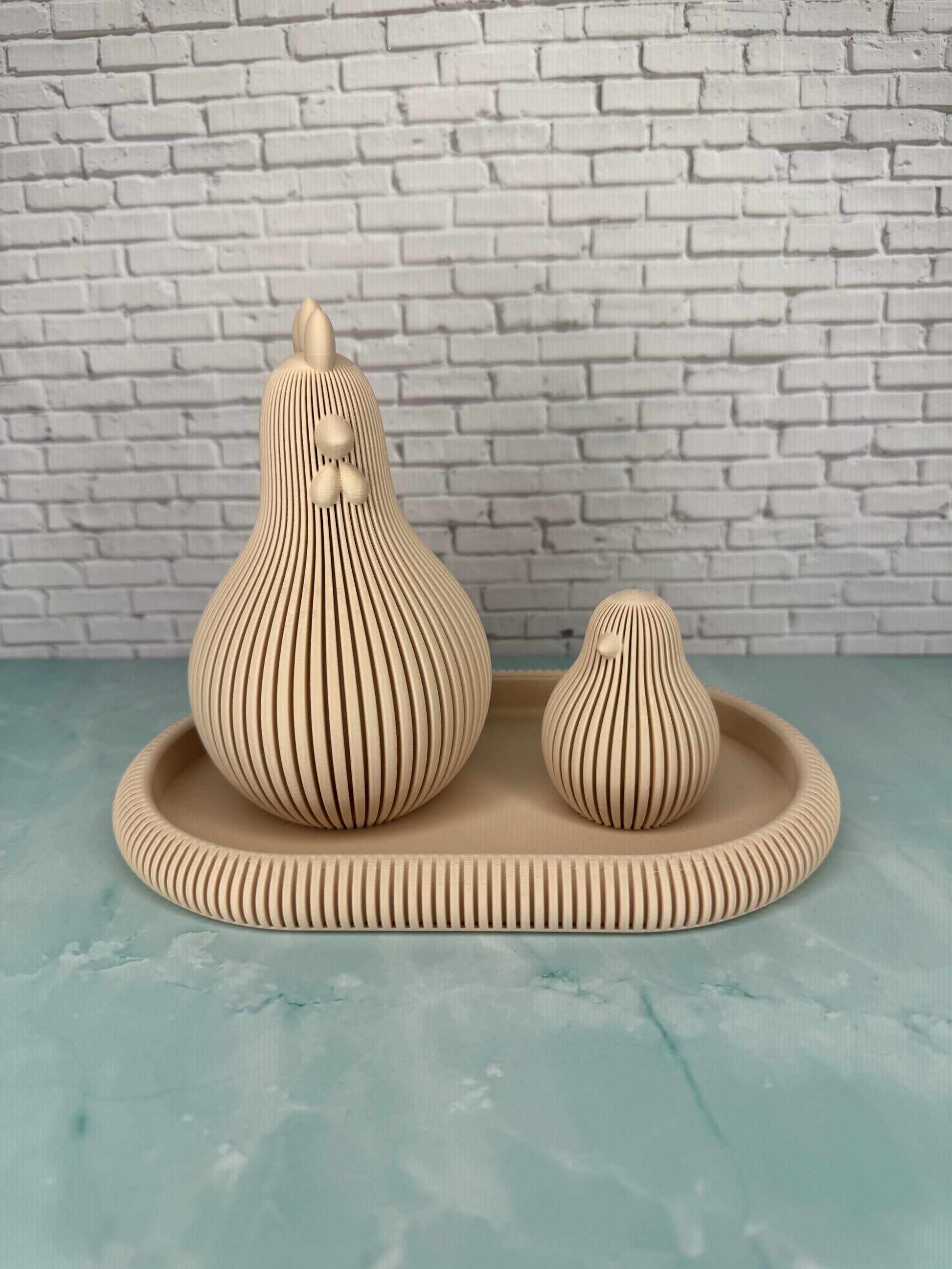 Easter chicken family beige set