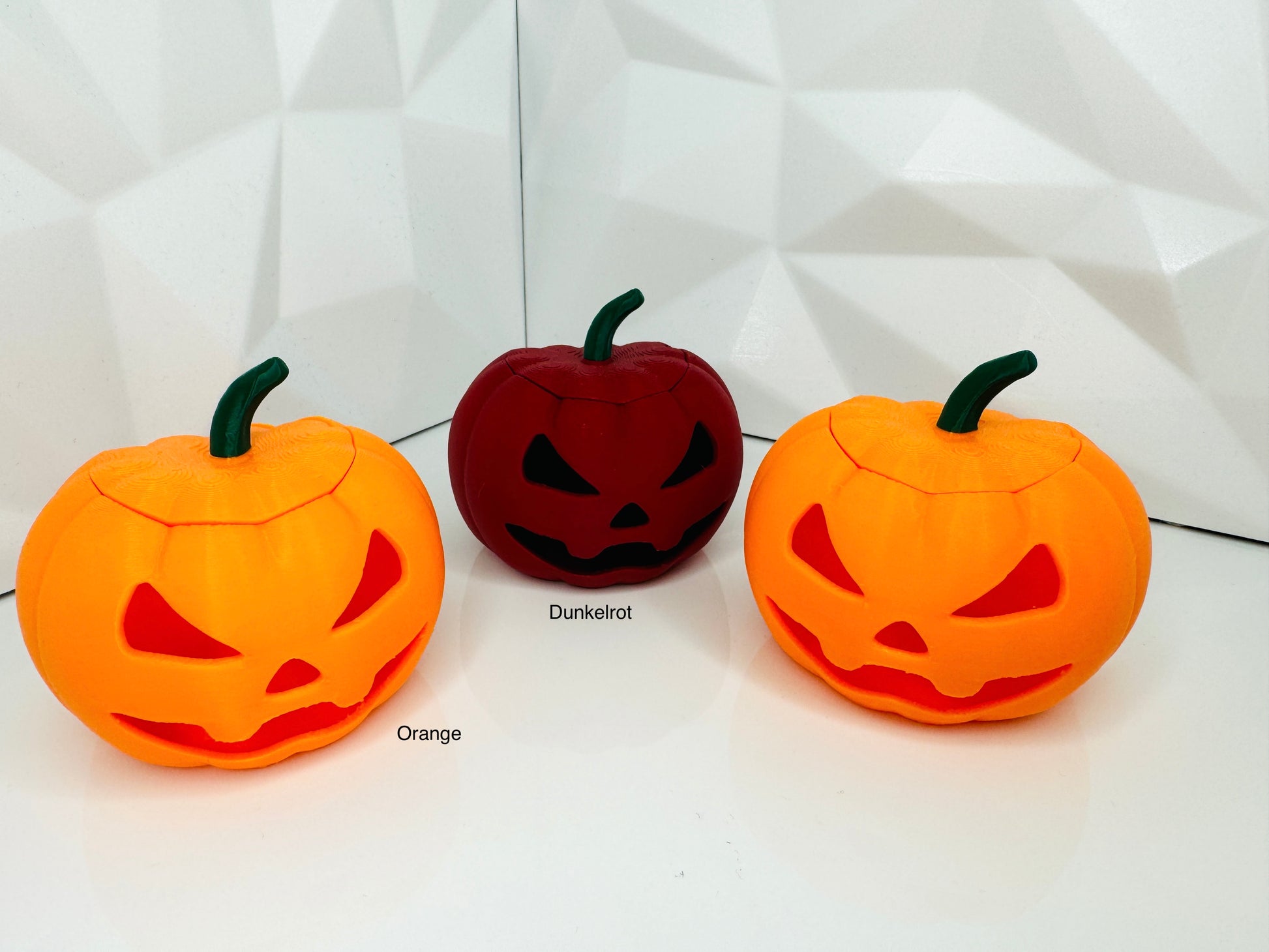 Halloween Kürbis Orange und dunkelrot, Größe S