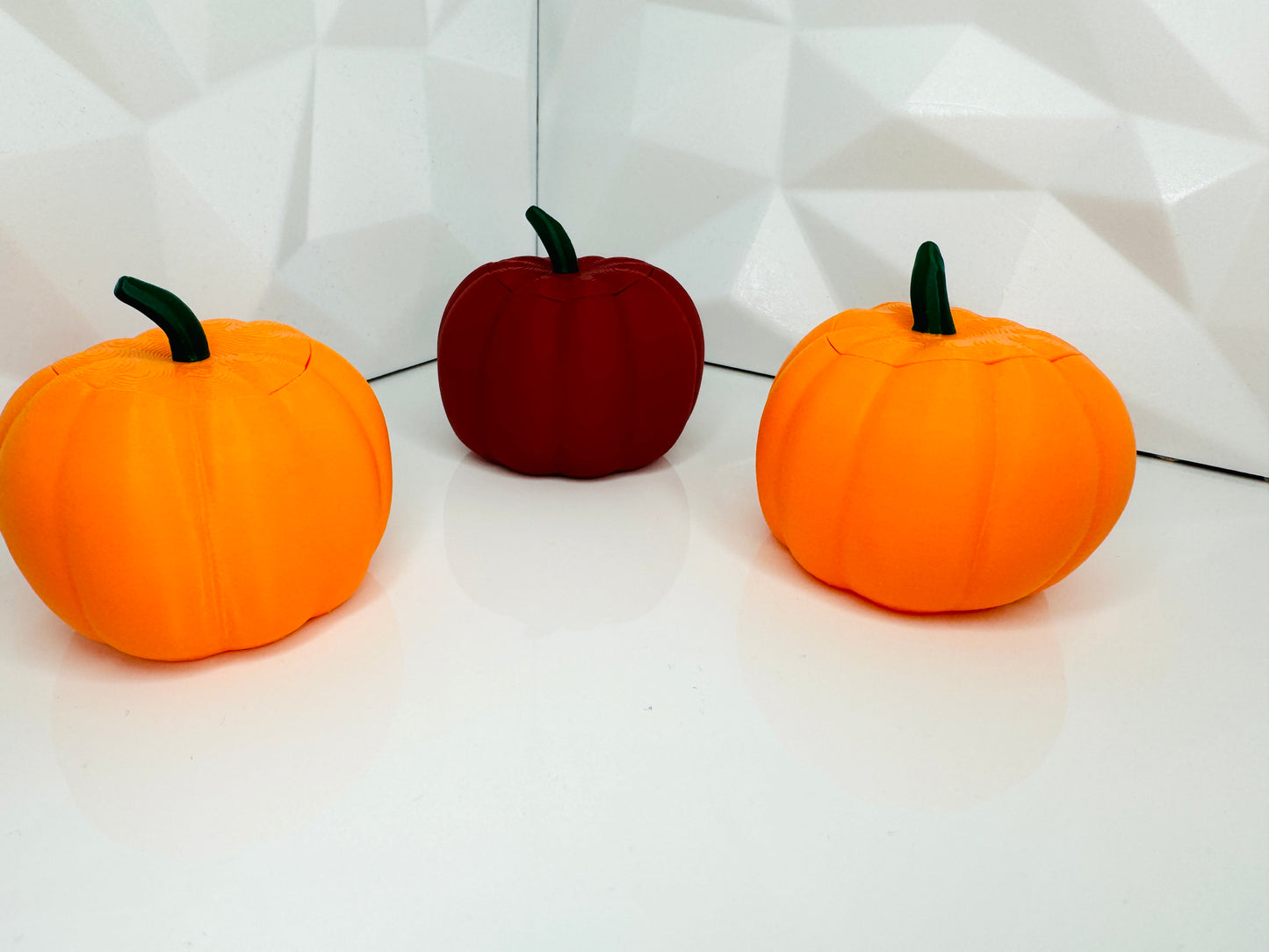 Halloween Kuerbis orange dunkelrot Groeße S, Ansicht Rückseite