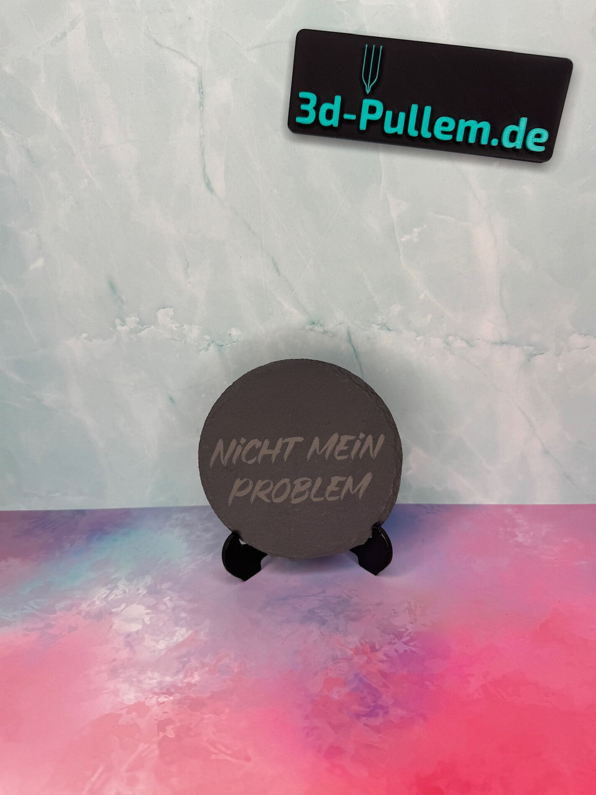 Lasergravierte Getränke-Untersetzer aus Schiefer oder Holz – Runde & quadratische Untersetzer mit lustigen Sprüchen