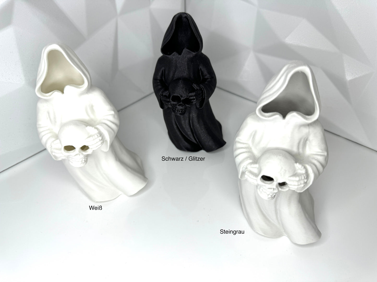 Halloween Ghost - Geist mit Schädel - Geister - 2 Größen - 3d-Druck (Dekoration)