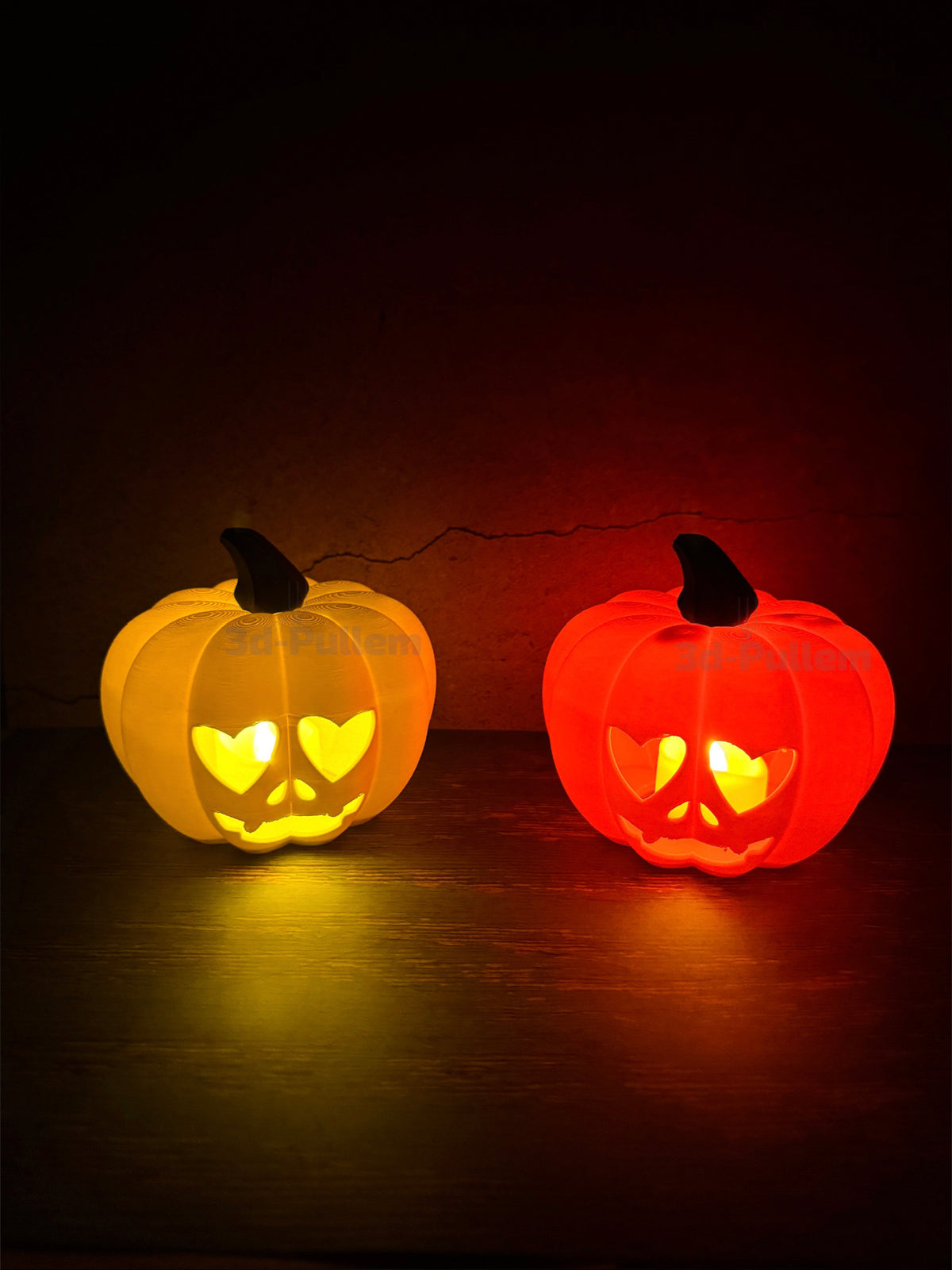 Halloween Kürbisfiguren - Classic, Trio oder mit Boo-Geist als 3d-Druck | LED-beleuchtbar