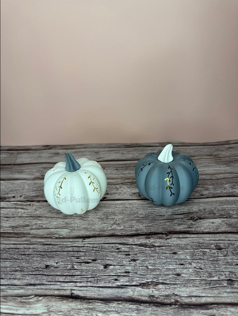 Kürbis Dekoration mit Ranken – beleuchtbarer 3d-Druck für den Herbst und Halloween - tolle Geschenkidee