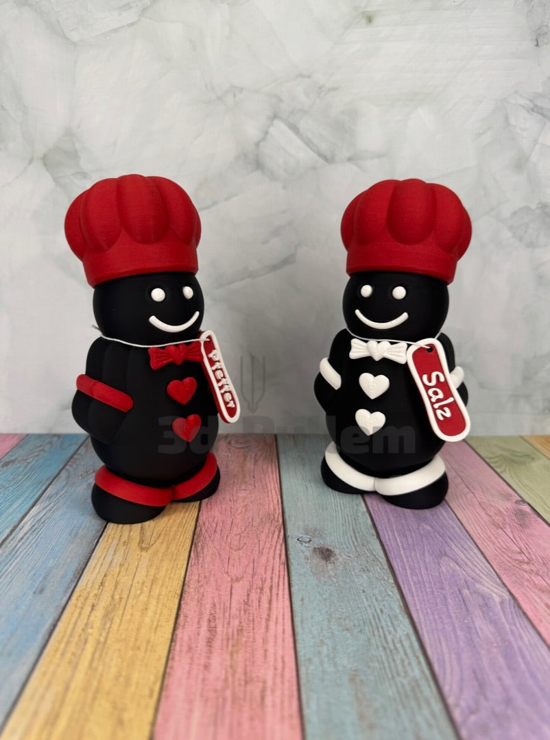 Lebkuchen Streuer Salz und Pfeffer Set - BBQ