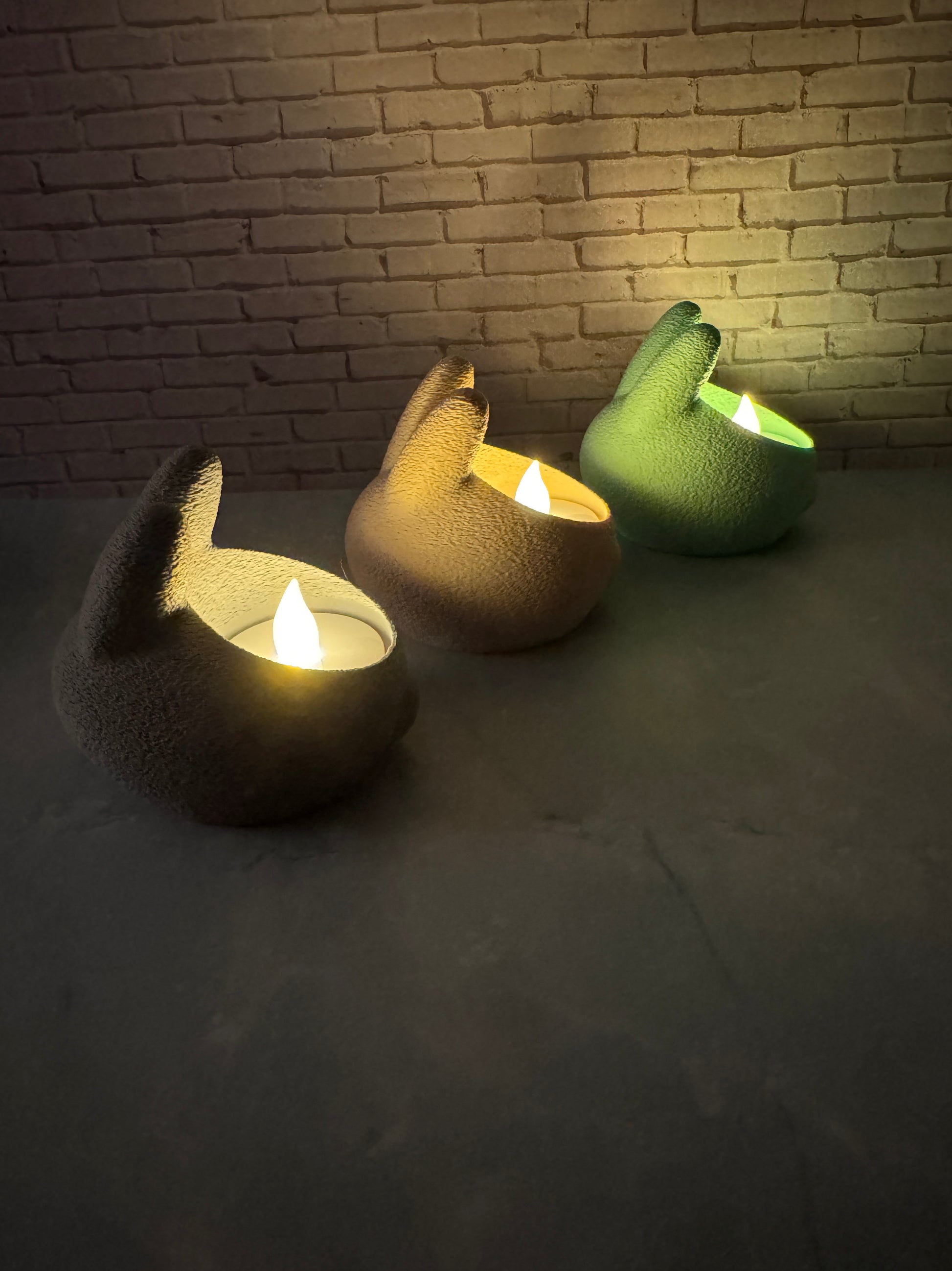 Osterhase deko licht bunt dunkel