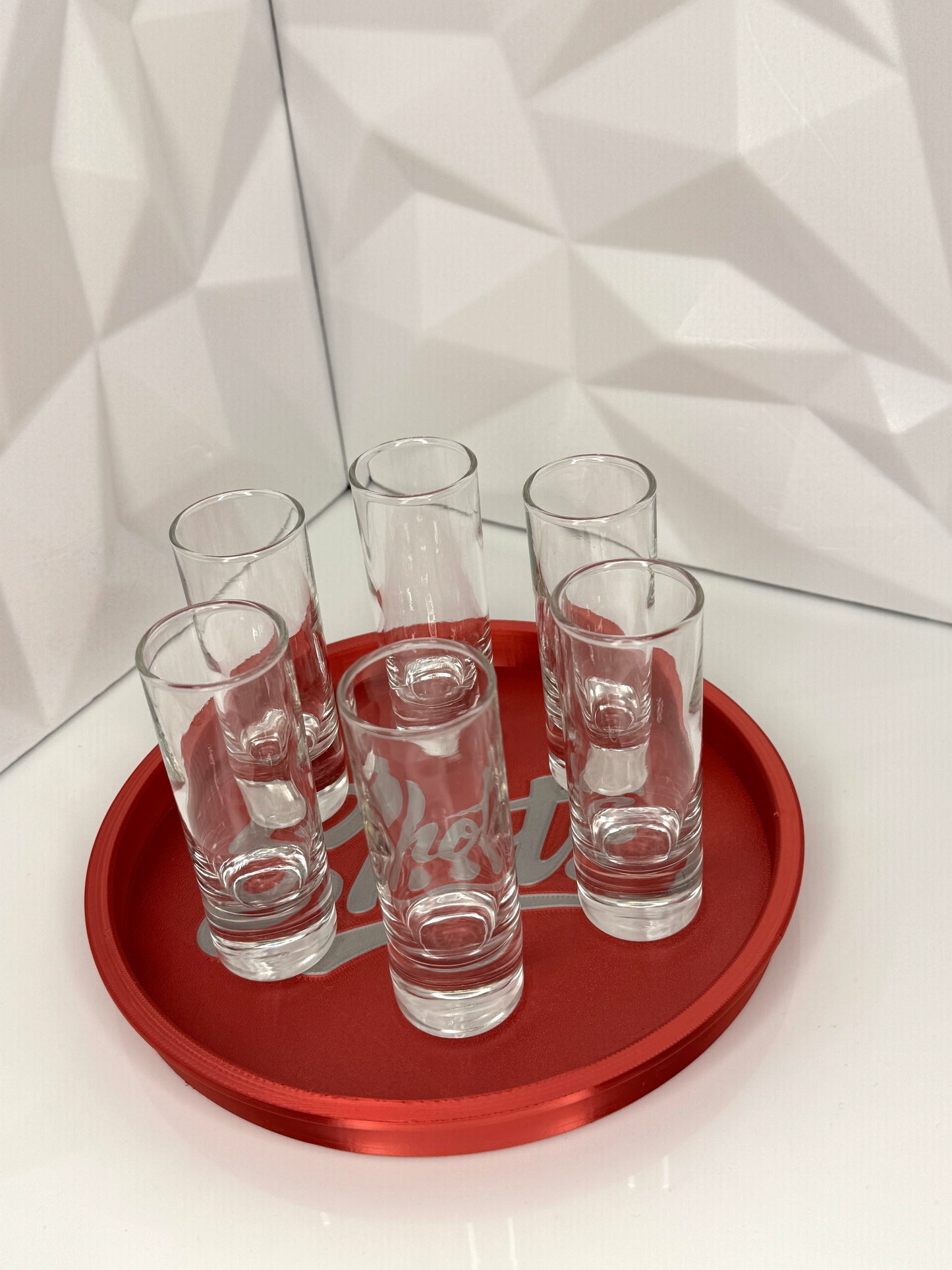Shot Teller für Schnapsgläser – 3d-gedrucktes Serviertablett – Party Zubehör – Schnaps Tablett – Shots Servieren - Geschenkidee