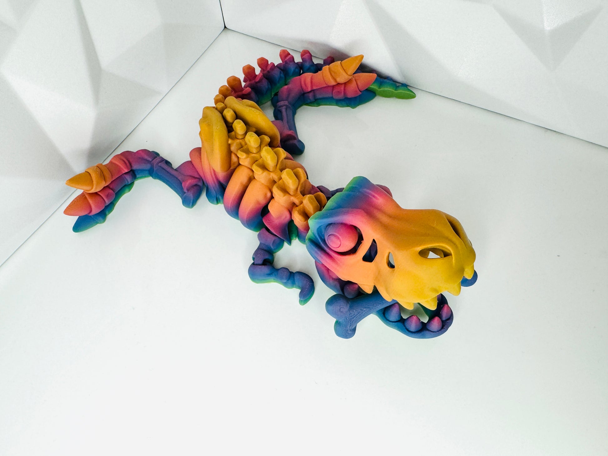 T-Rex 3d-Druck Größe L, Farbe rainbow