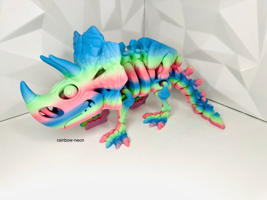 Trizeratops 3d-Druck, Größe Large, Farbe rainbow-neon