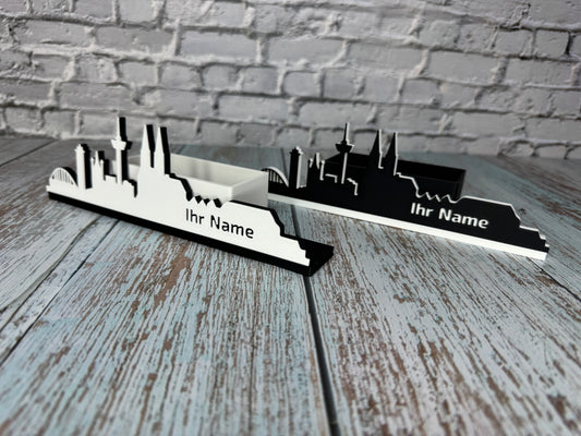 Visitenkartenhalter Köln Skyline d-Druck schwarz