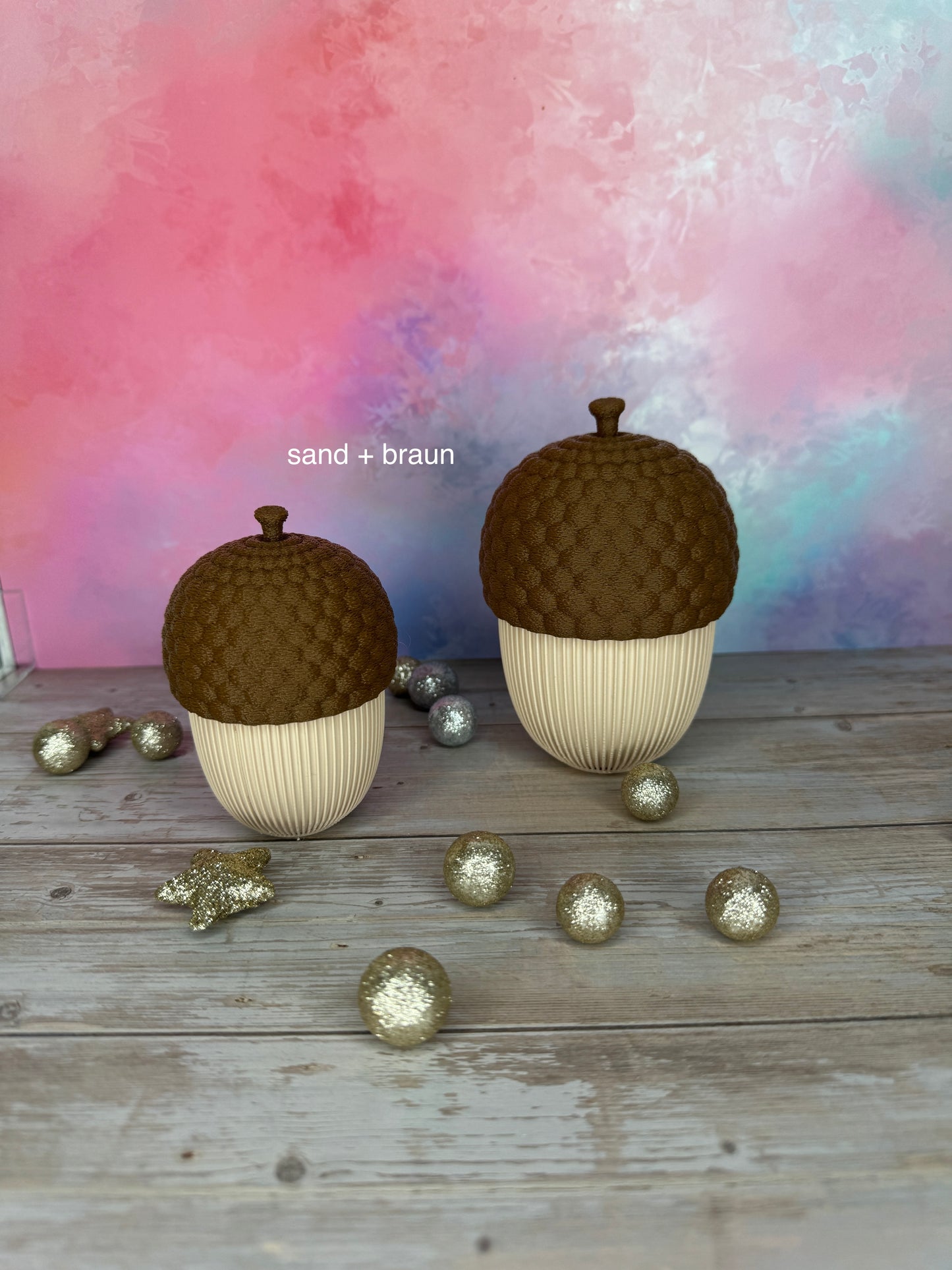 Moderne Weihnachtsdekoration aus 3d-Druck – Nuss - Geschenk zu Weihnachten