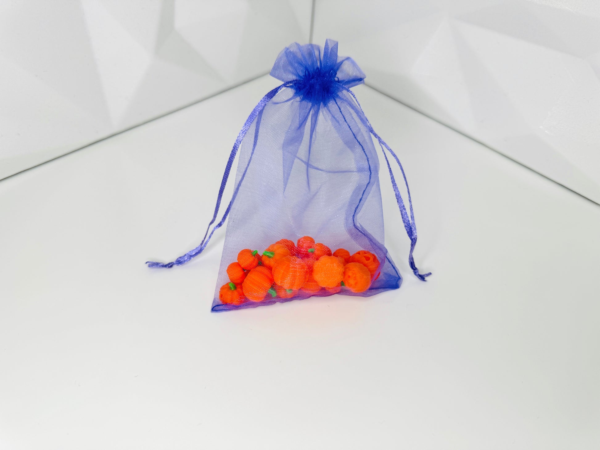 20er Set Mini‑Kürbisse aus 3D‑Druck, ca. 10‑16 mm Höhe – Streudekoration für Halloween