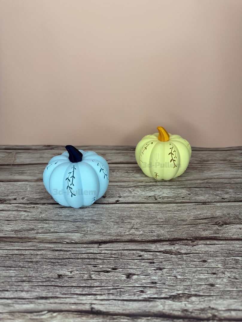 Kürbis Dekoration mit Ranken – beleuchtbarer 3d-Druck für den Herbst und Halloween - tolle Geschenkidee