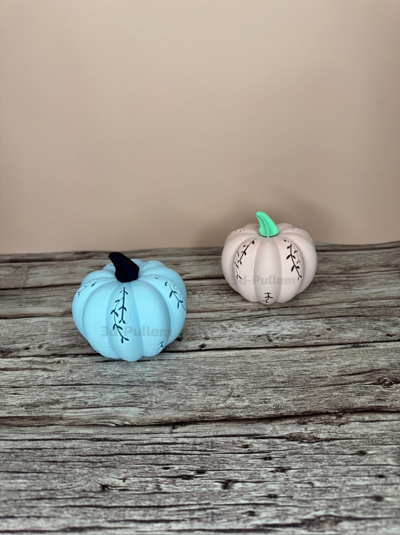 Kürbis Dekoration mit Ranken – beleuchtbarer 3d-Druck für den Herbst und Halloween - tolle Geschenkidee
