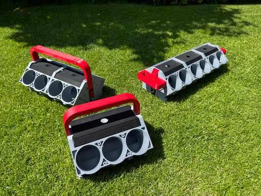 Gesamtansicht der 3D-gedruckten V6 V8 und V12 Motor Dosenhalter – stylisches Geschenk für Auto-Fans