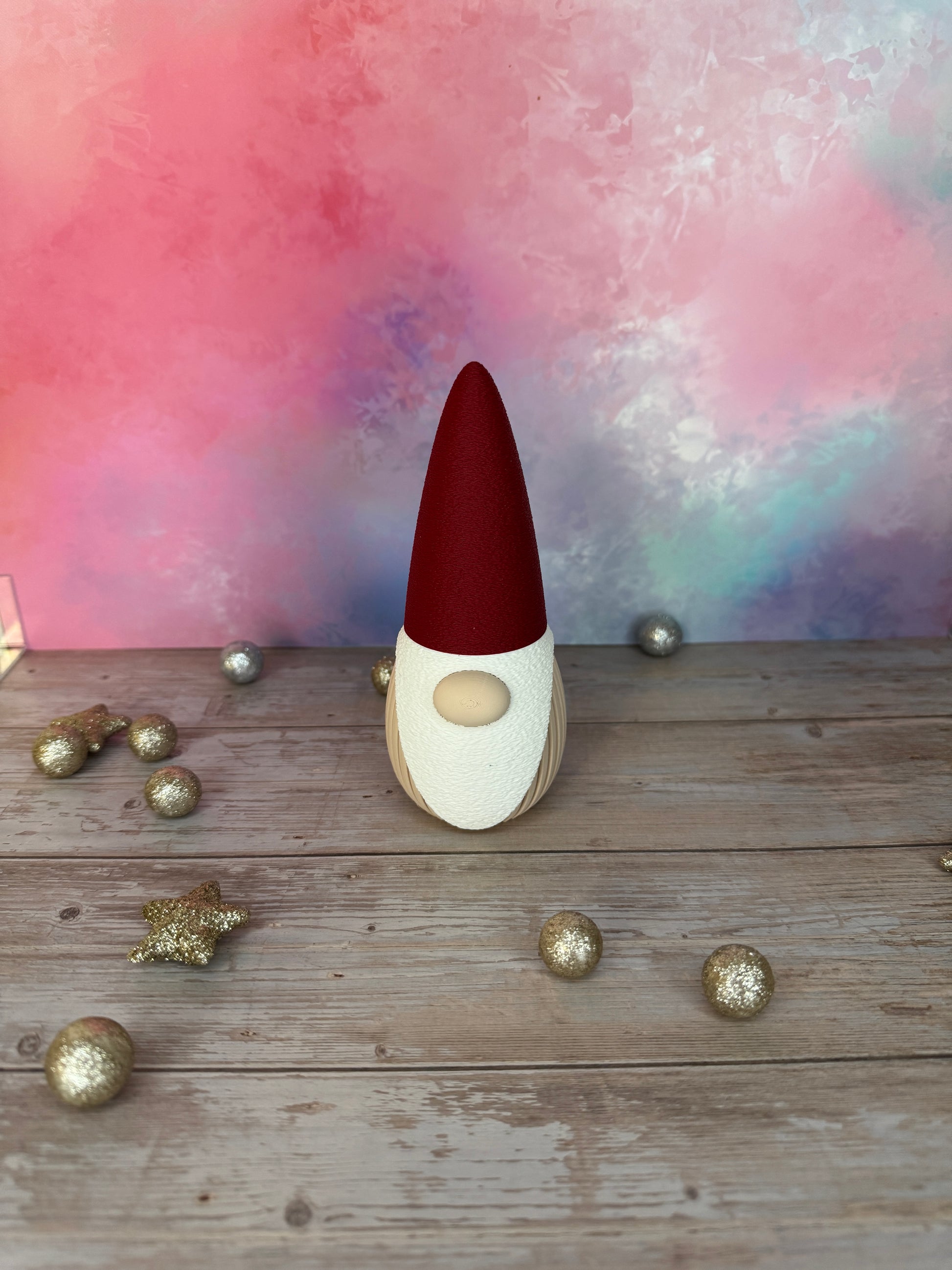 Weihnachtliche Wichtel 3d-druck, Mütze dunkelrot