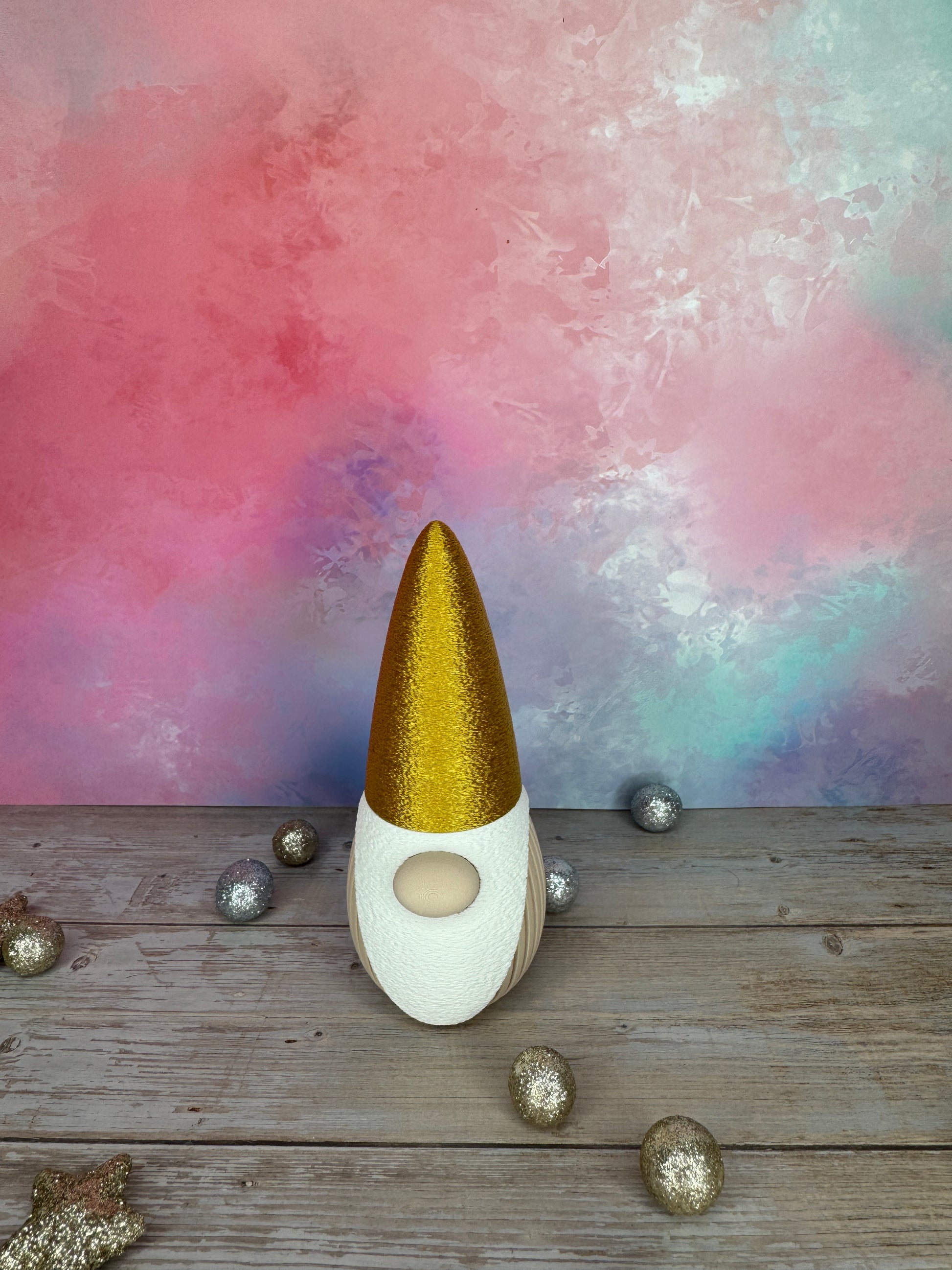 Weihnachtliche Wichtel 3d-druck, Mütze gold