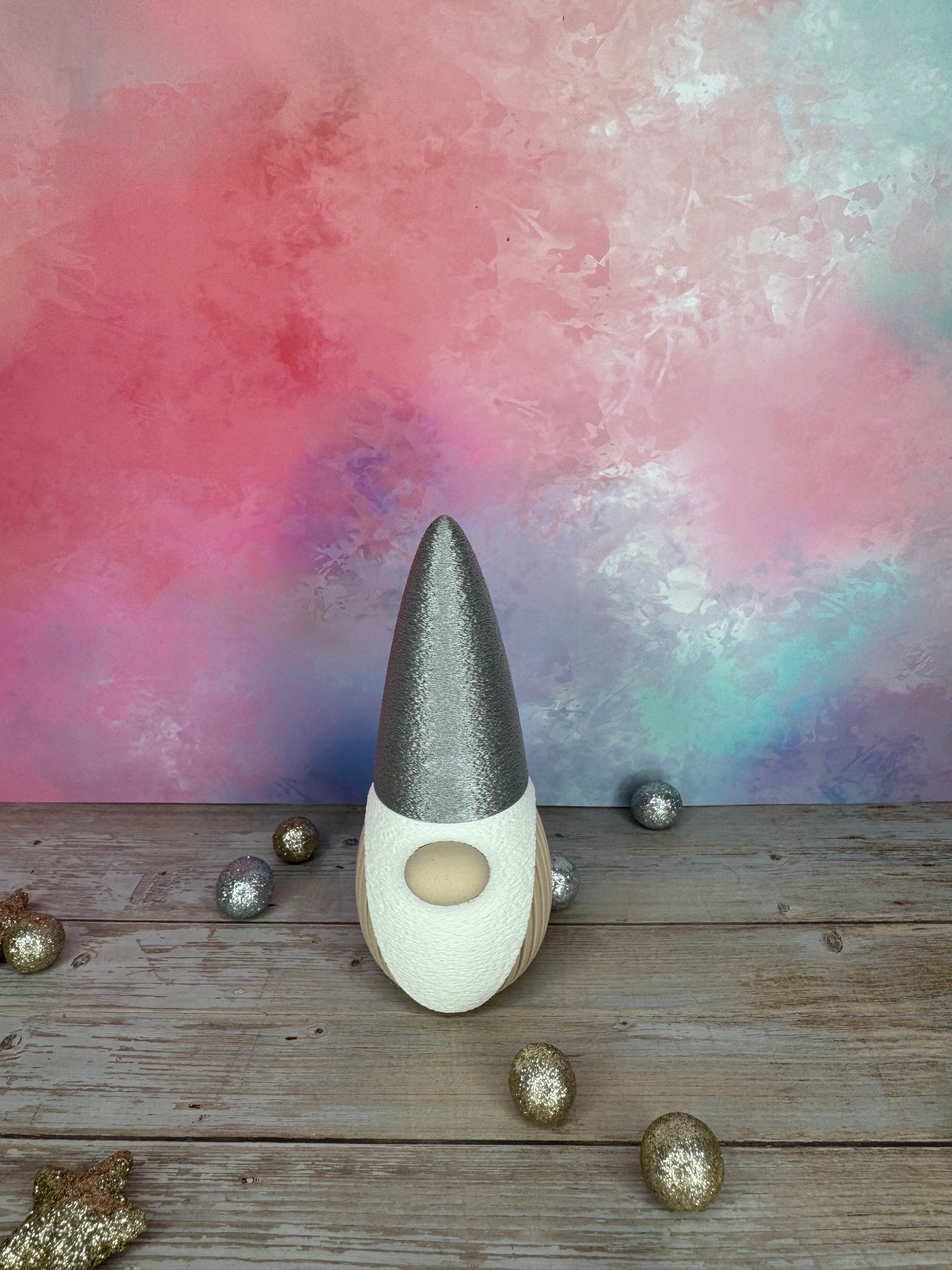 Weihnachtliche Wichtel 3d-druck, Mütze silber